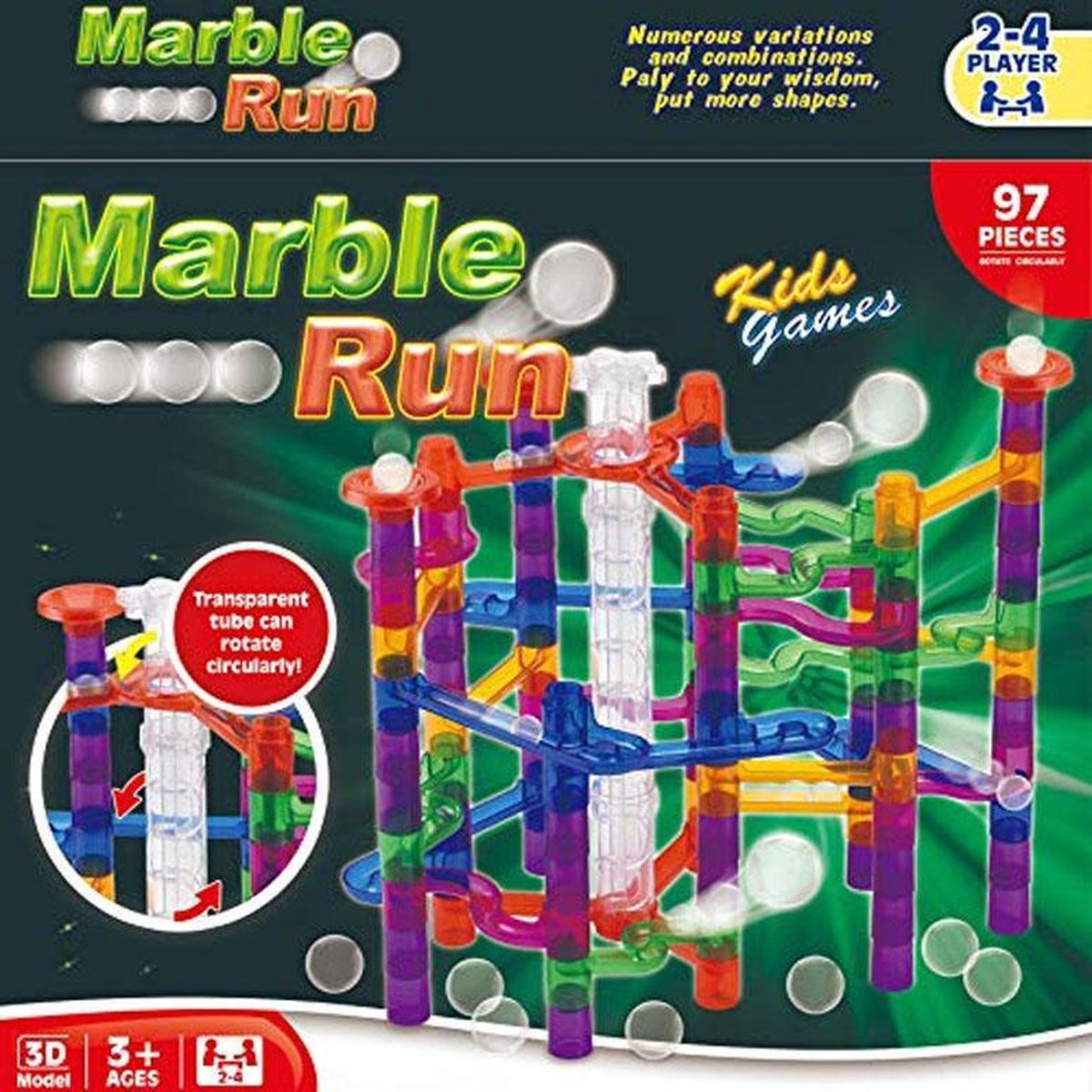 Marble Run Race | Race Set Leren Speelgoed | Knikker Baanset Ideaal Cadeau Set |